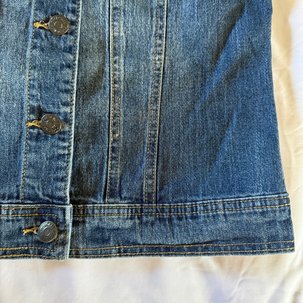 Cherokee Sleeveless Denim Vest Jacket - Classic Blue - XL/TG (14-16) - Picture 11 of 14